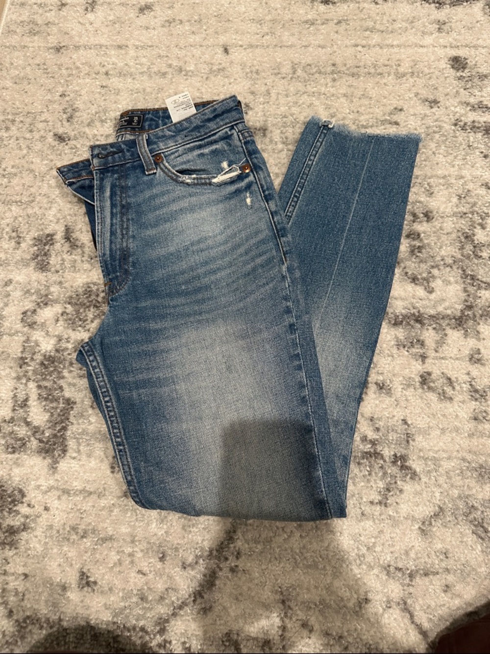 Abercrombie Blue High-Rise Slim Jeans